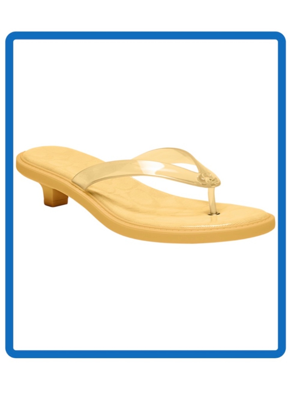 New COACH Women's Jelly Slip-On Sandals- Vanilla